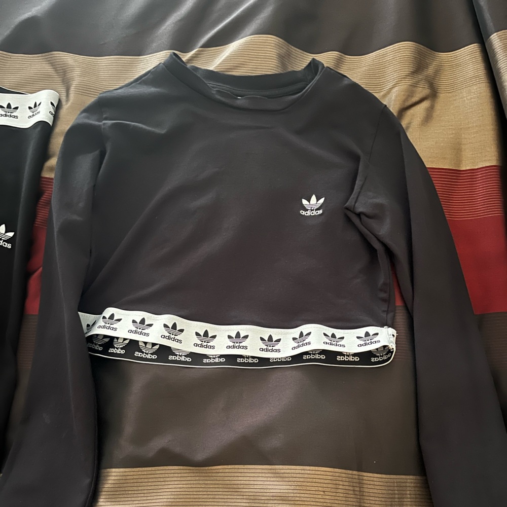 Adidas tights and crop top.Size large